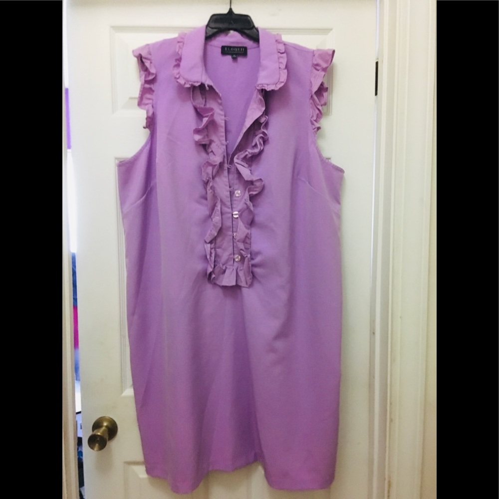 Ruffle front bib dress (FINAL SALE-NO OFFERS) - Picture 2 of 5